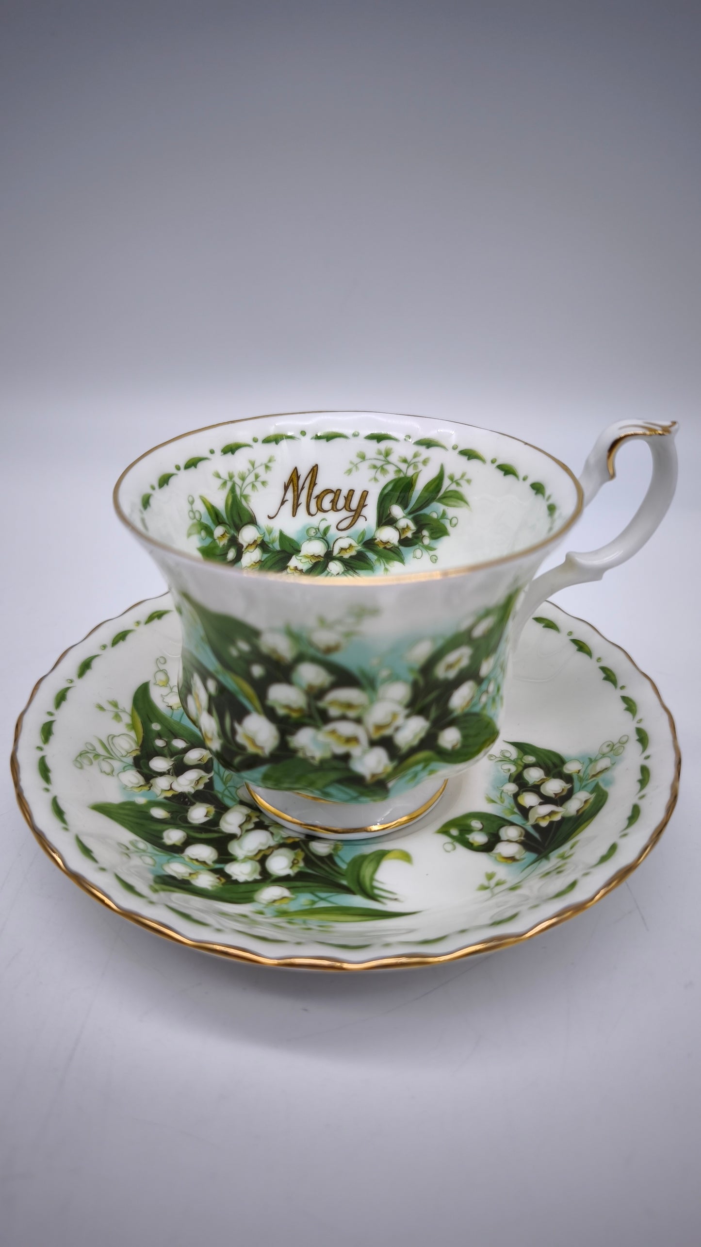 88280 Tazza da tè in ceramica Royal Albert, Flower of the month series, Lily of the Valley, May