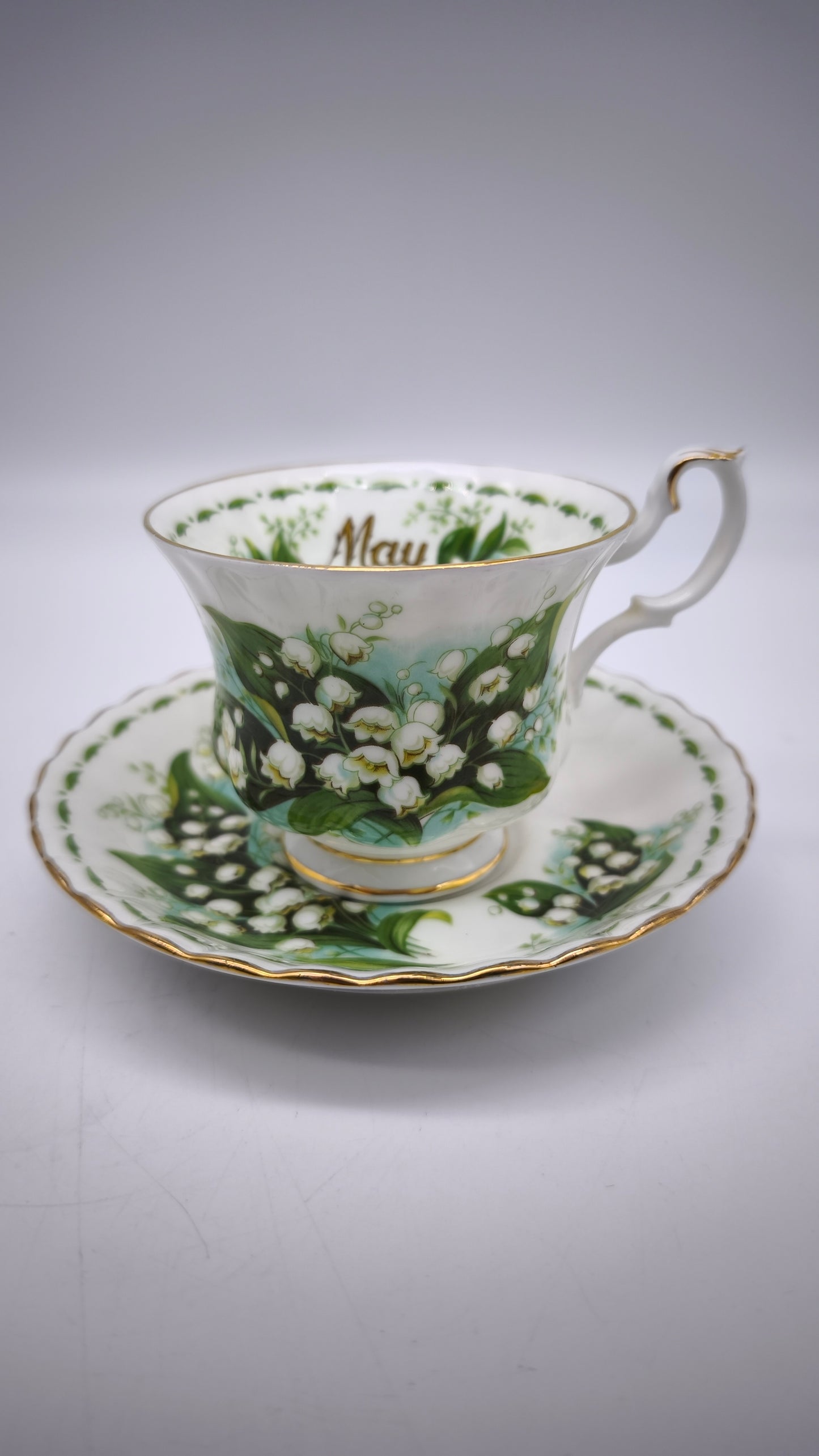 88280 Tazza da tè in ceramica Royal Albert, Flower of the month series, Lily of the Valley, May