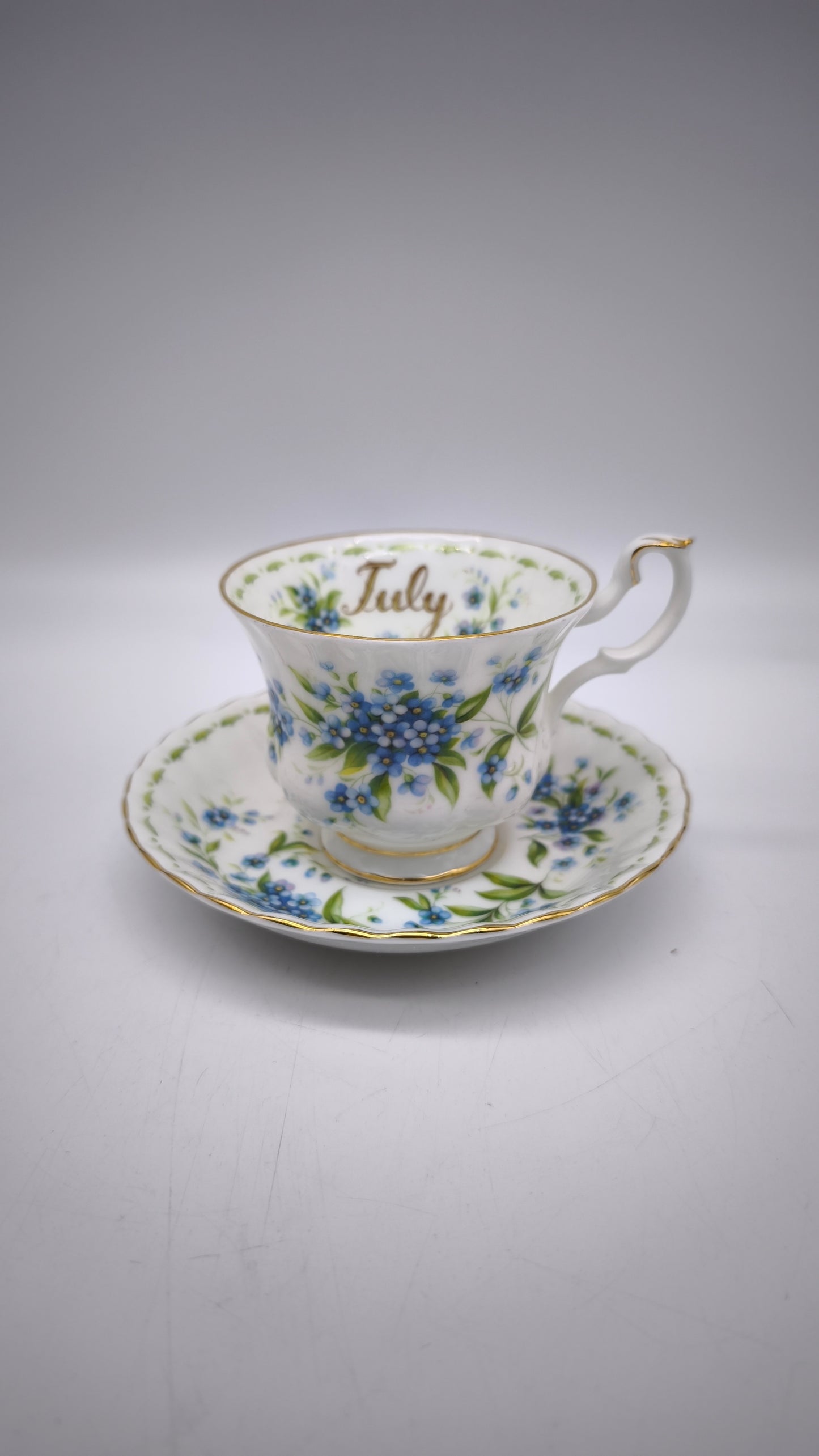 88280 Tazza da tè in ceramica Royal Albert, Flower of the month series, Forget-me-not, July