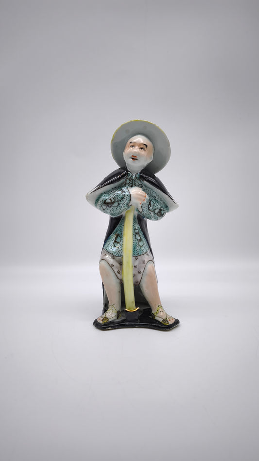88099 Statuina viandante cinese in ceramica