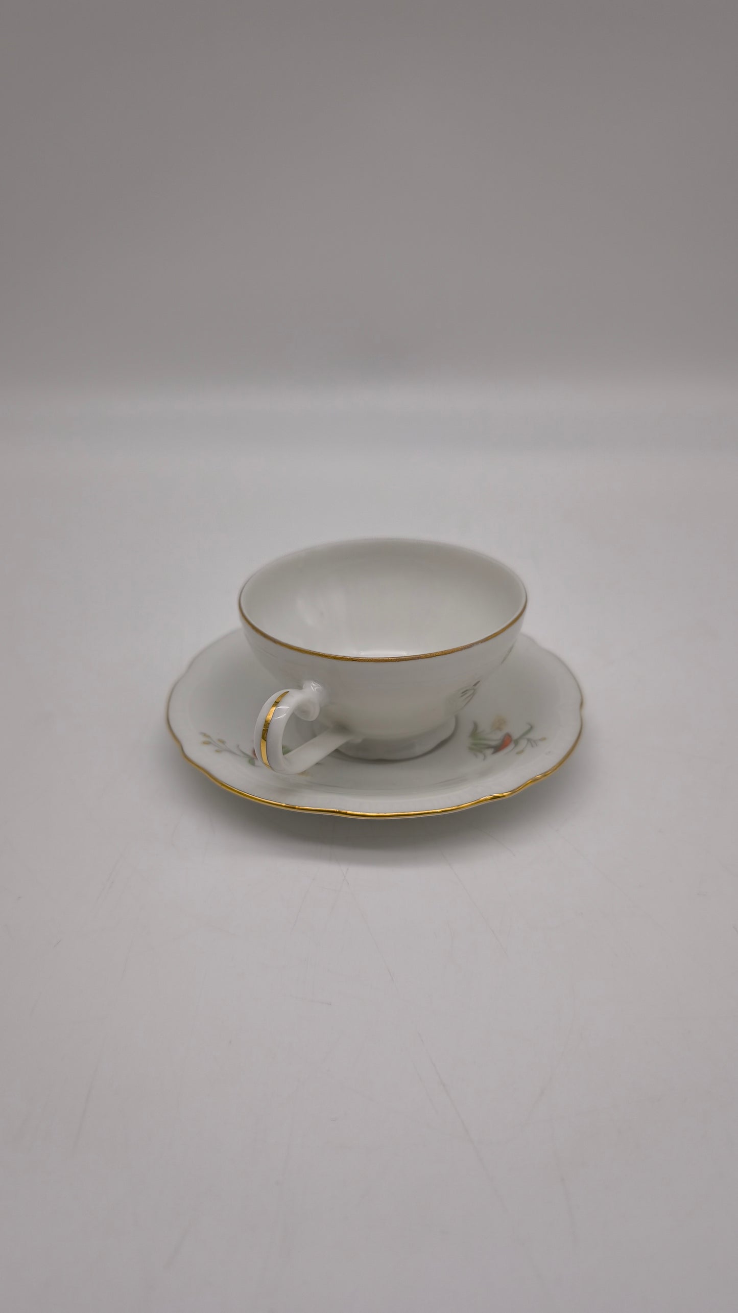 88323 Servizio da caffè per 10 persone in ceramica con decoro a motivo floreale