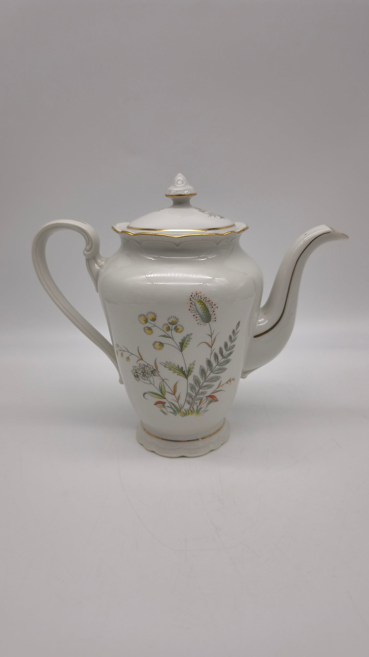 88323 Servizio da caffè per 10 persone in ceramica con decoro a motivo floreale