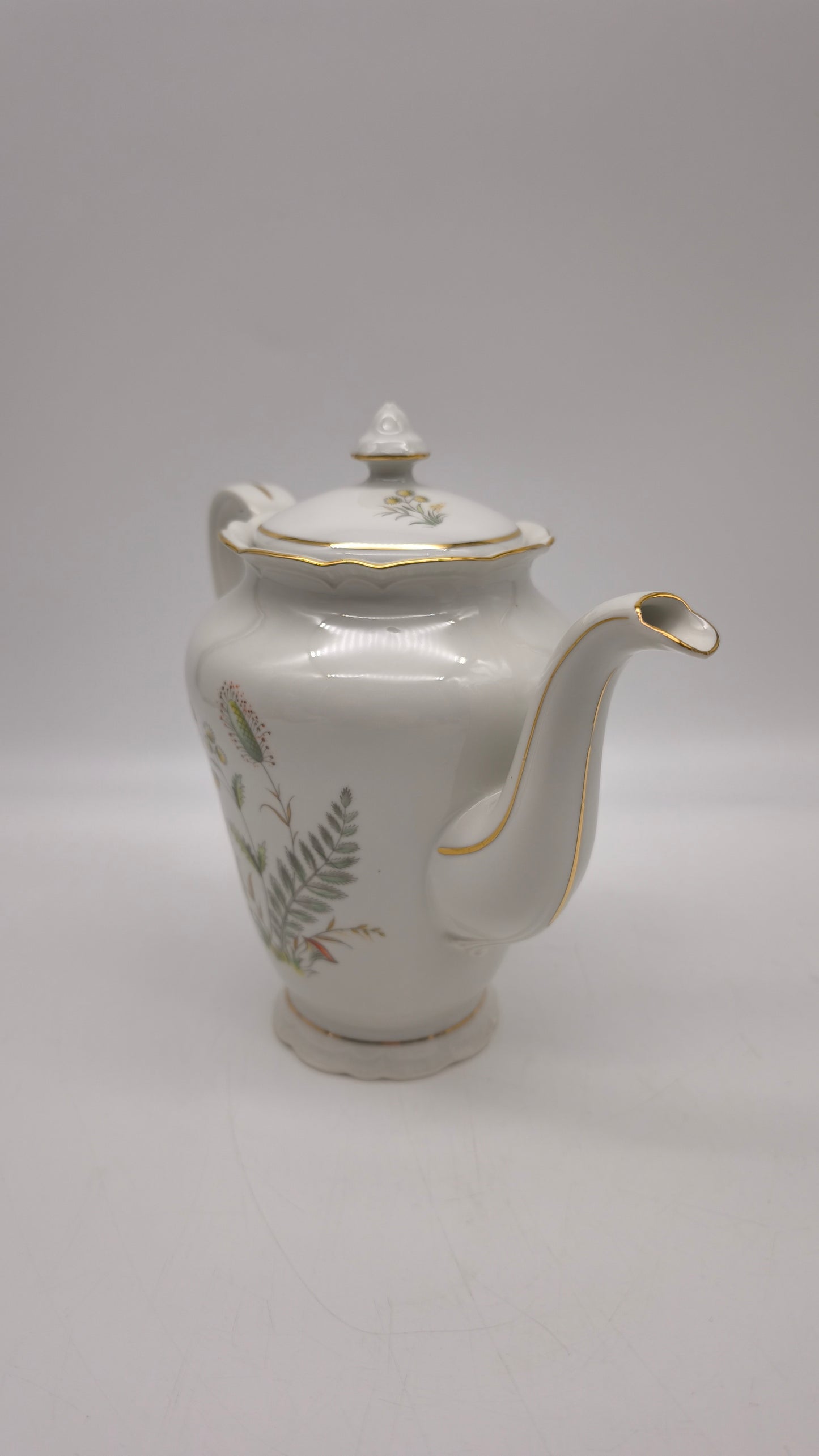 88323 Servizio da caffè per 10 persone in ceramica con decoro a motivo floreale