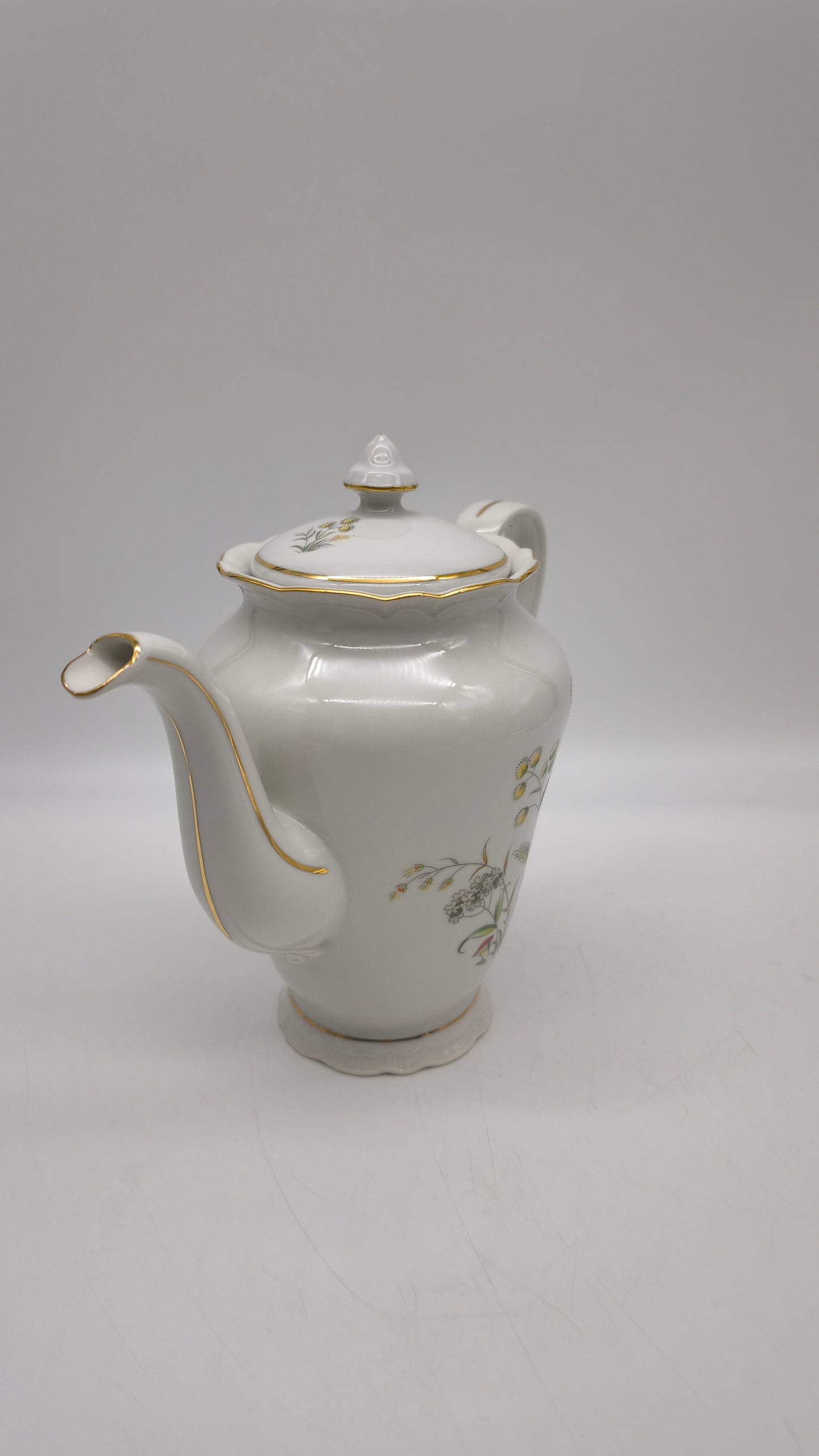 88323 Servizio da caffè per 10 persone in ceramica con decoro a motivo floreale