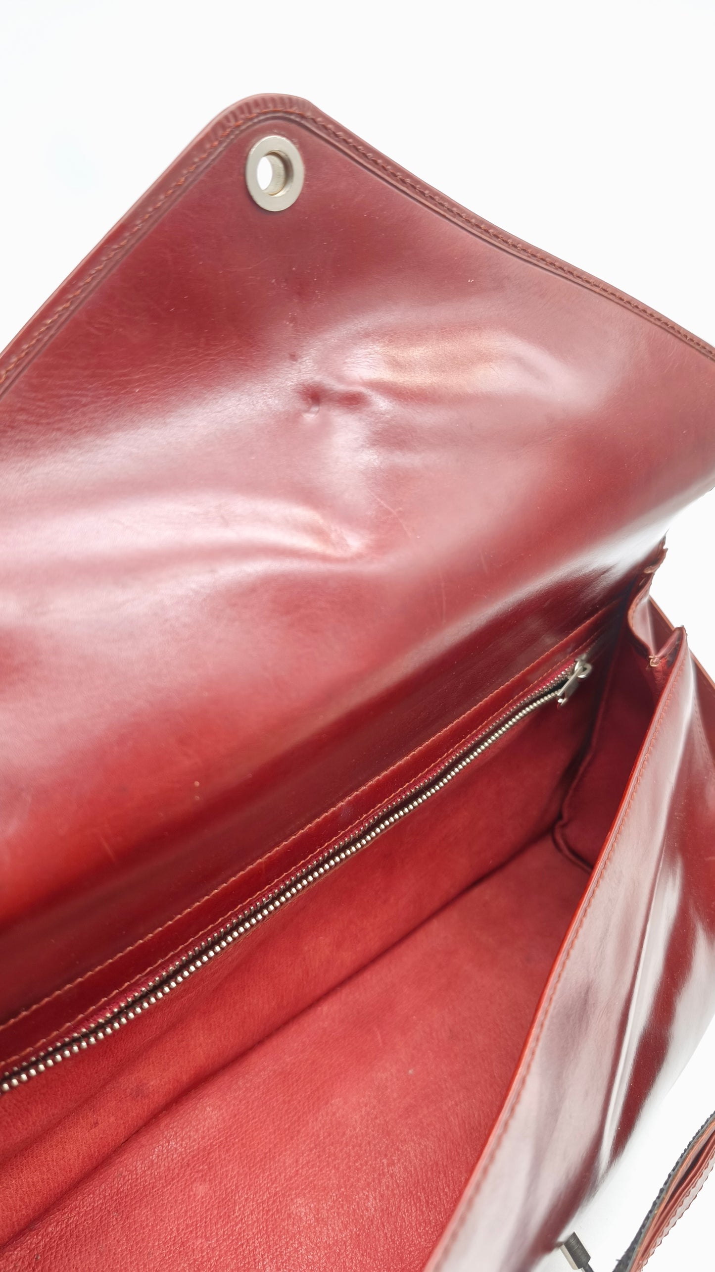 87677 Borsa in pelle bordeaux Nazareno Gabrielli