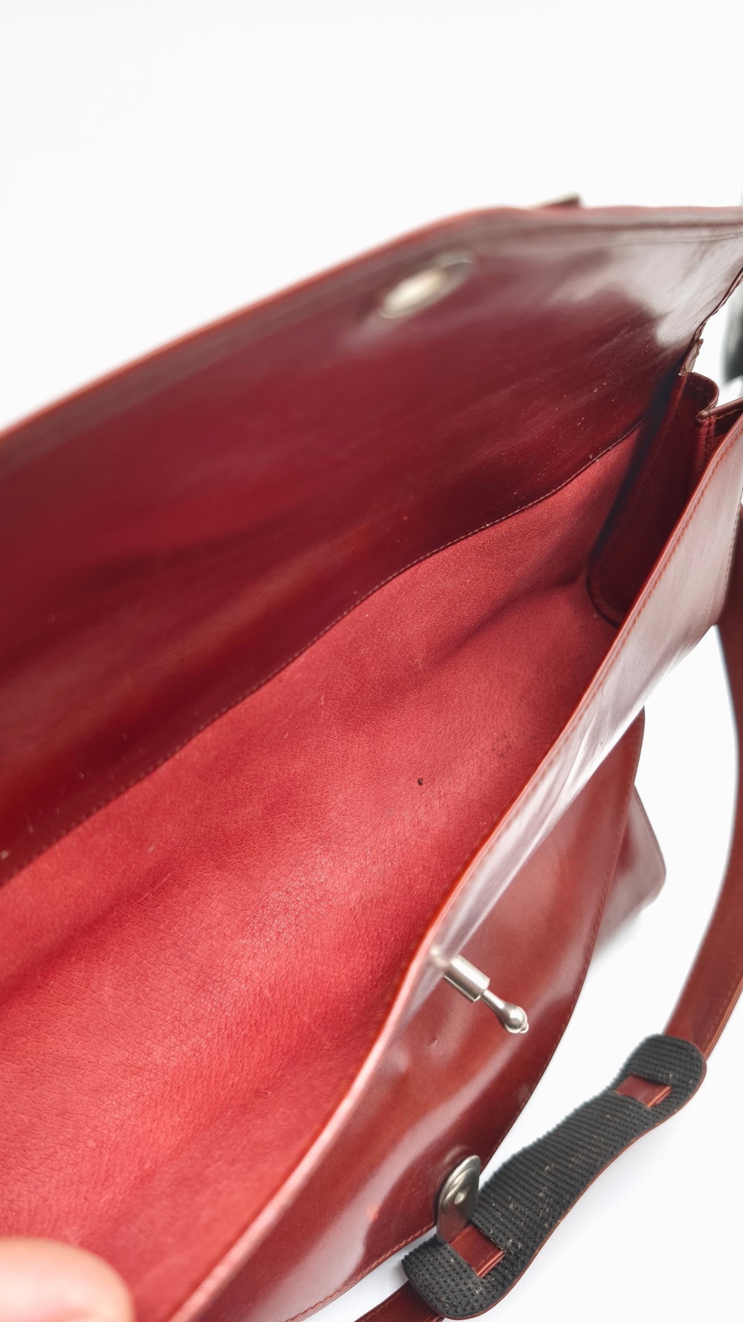 87677 Borsa in pelle bordeaux Nazareno Gabrielli