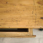 88357 Tavolo in legno massello con cassetto frontale e base dipinta verde