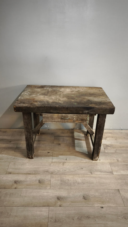 87440 Bancone da lavoro in legno massiccio