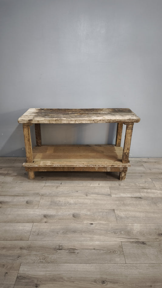 88410 Bancone da lavoro rustico in legno