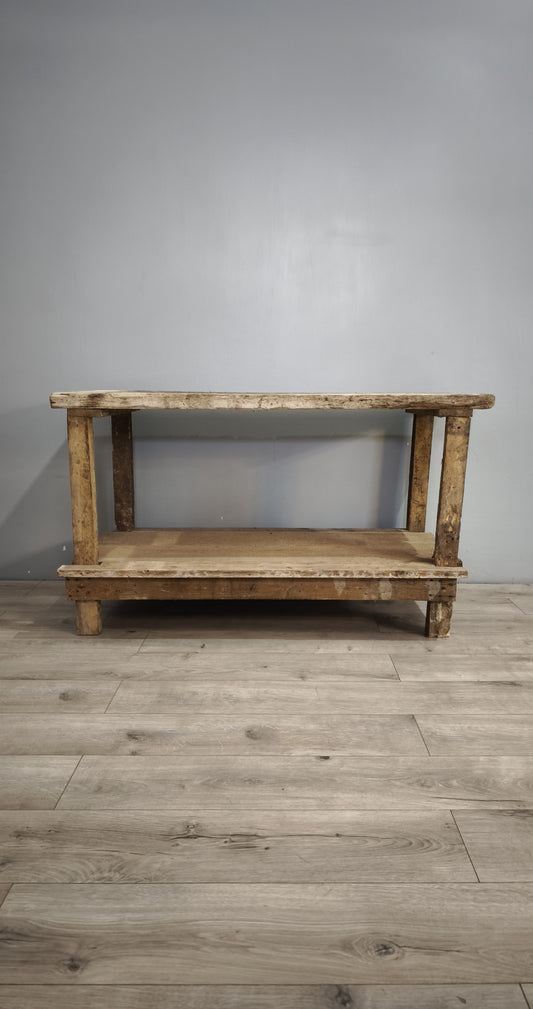 88410 Bancone da lavoro rustico in legno