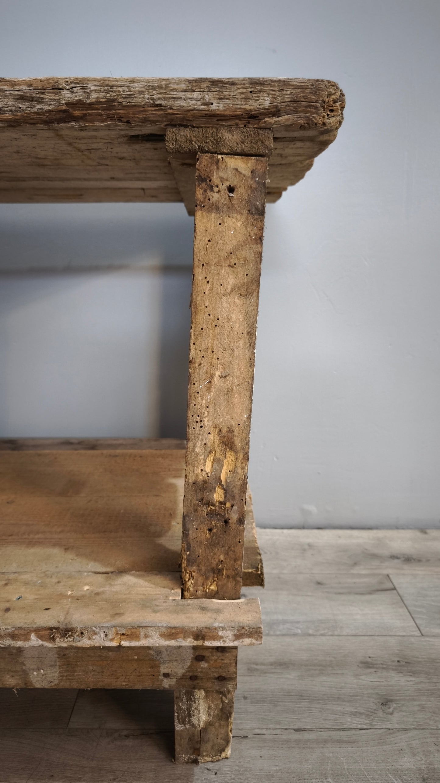 88410 Bancone da lavoro rustico in legno