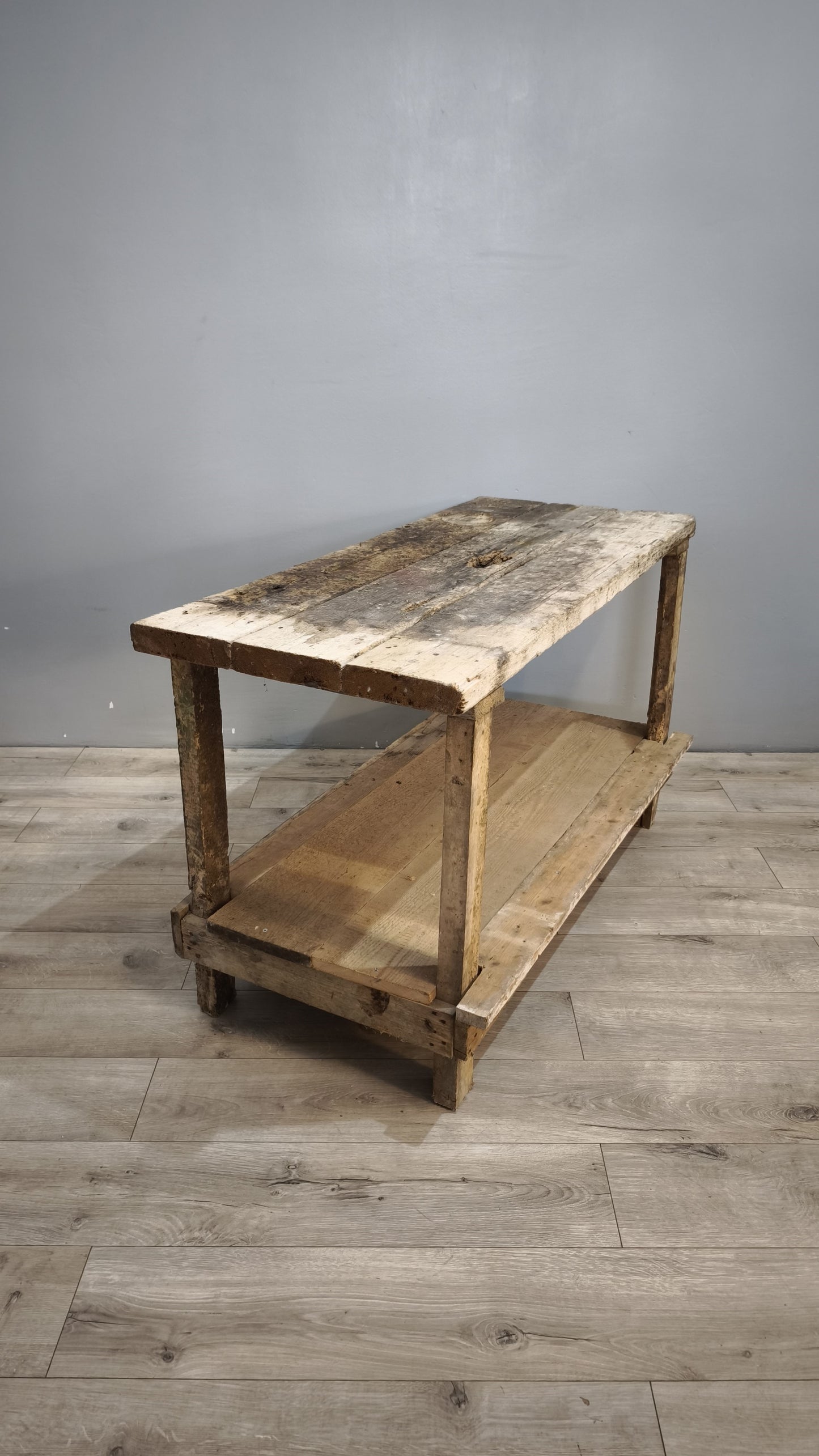 88410 Bancone da lavoro rustico in legno