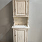 88482 Credenza uno sportello in legno dipinta bianca