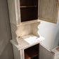88482 Credenza uno sportello in legno dipinta bianca