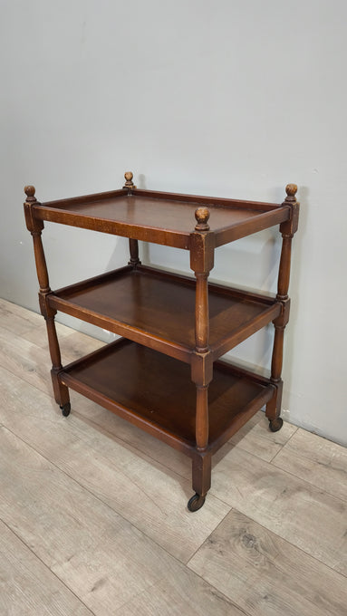 88495 Carrello in legno tre ripiani