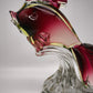 88552 Pesce in vetro rosso e verde