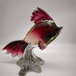 88552 Pesce in vetro rosso e verde