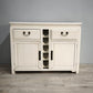 88705 Credenzina bianca due sportelli con portabottiglie