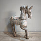 88545 Cavallino da giostra vintage in legno intagliato