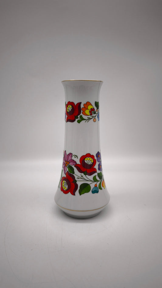 88632 Vaso in ceramica ungherese vintage con decorazione a motivo floreale