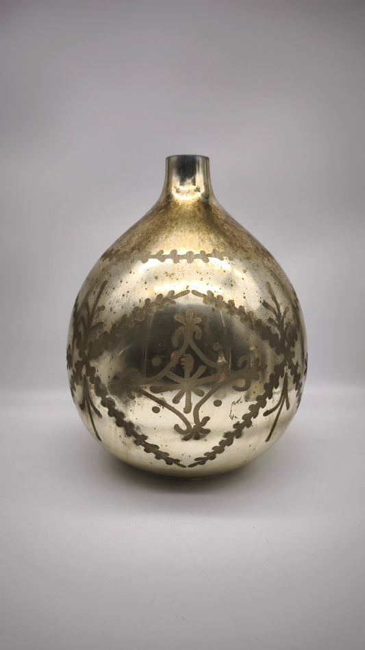 88738 Vaso in vetro argentato