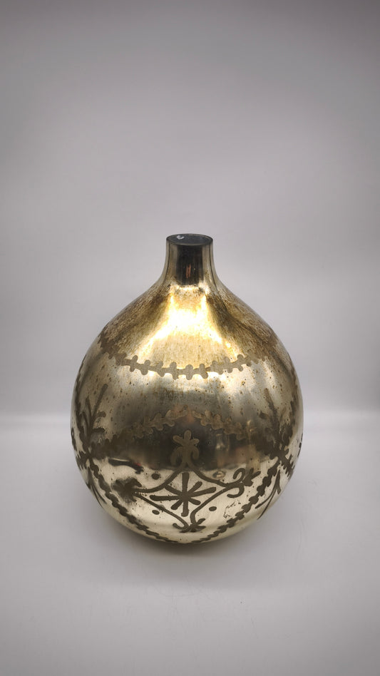 88738 Vaso in vetro argentato