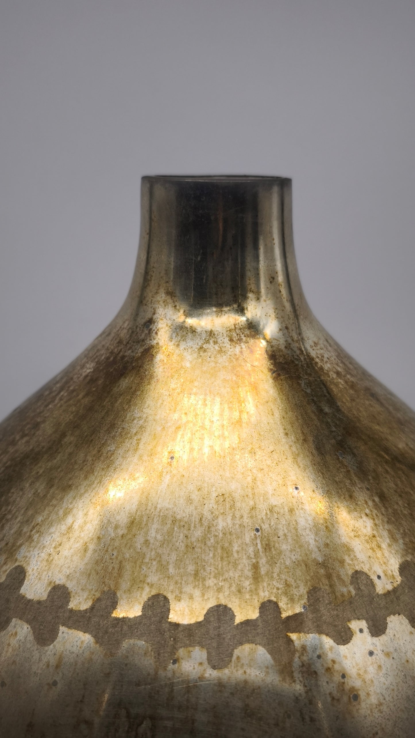 88738 Vaso in vetro argentato