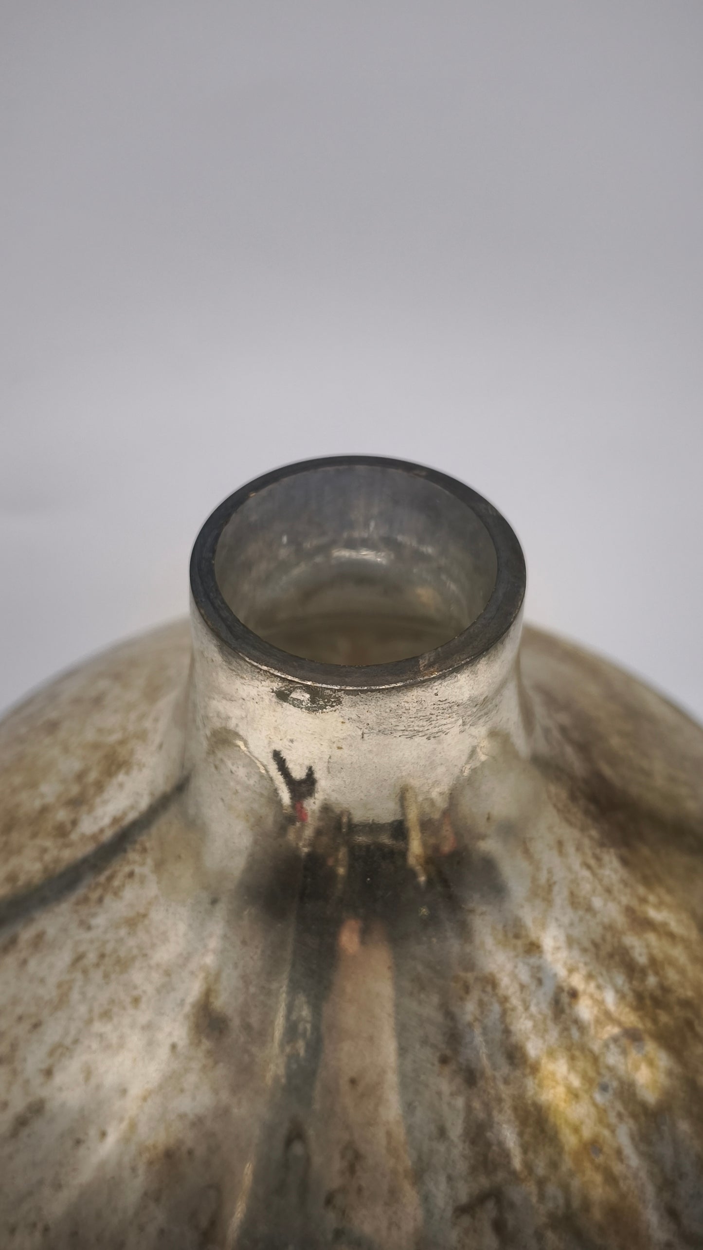 88738 Vaso in vetro argentato