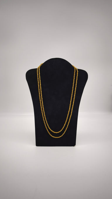 88884 Collana vintage dorata a tocion 