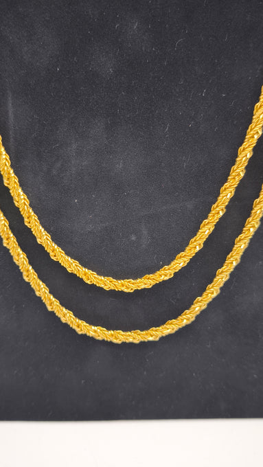 88884 Collana vintage dorata a tocion 