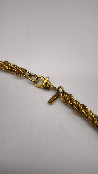 88884 Collana vintage dorata a tocion 