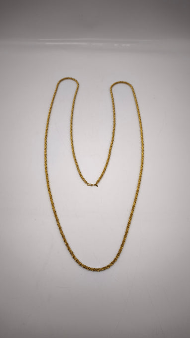 88884 Collana vintage dorata a tocion 