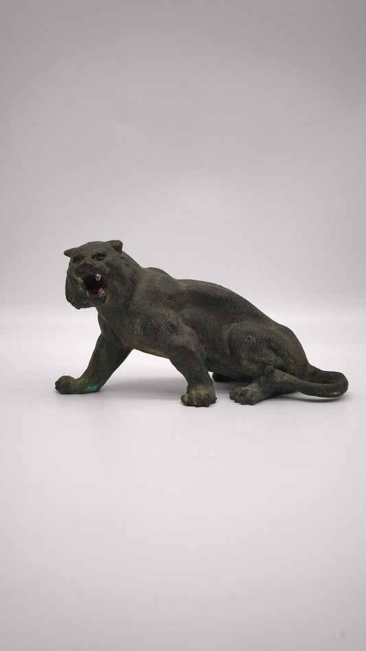88962 Scultura tigre in bronzo