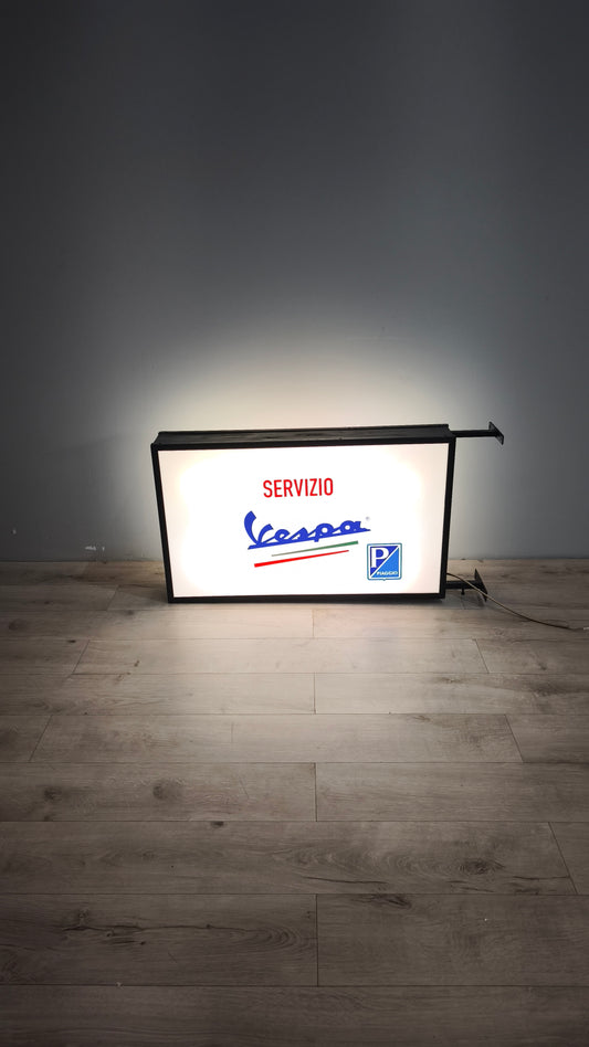 88959 Insegna luminosa bifacciale servizio Vespa, Piaggio