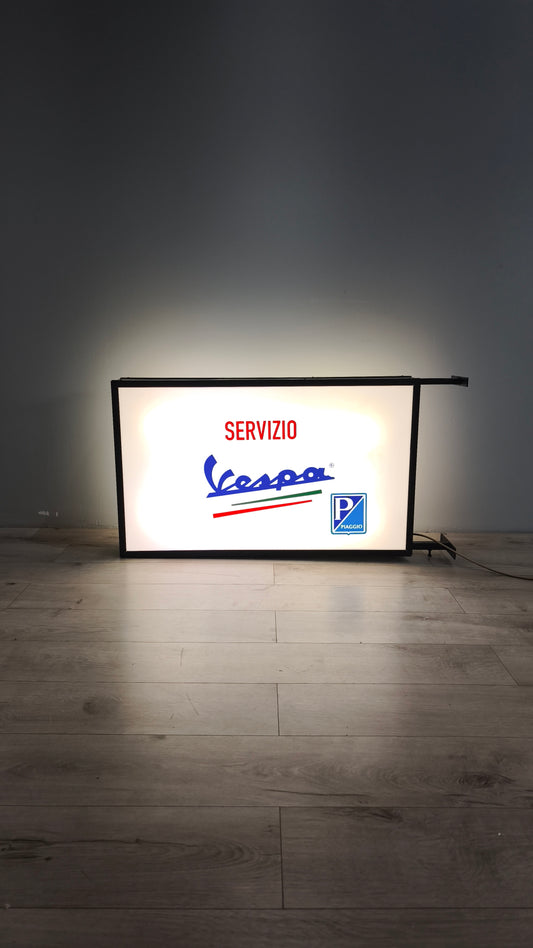 88959 Insegna luminosa bifacciale servizio Vespa, Piaggio