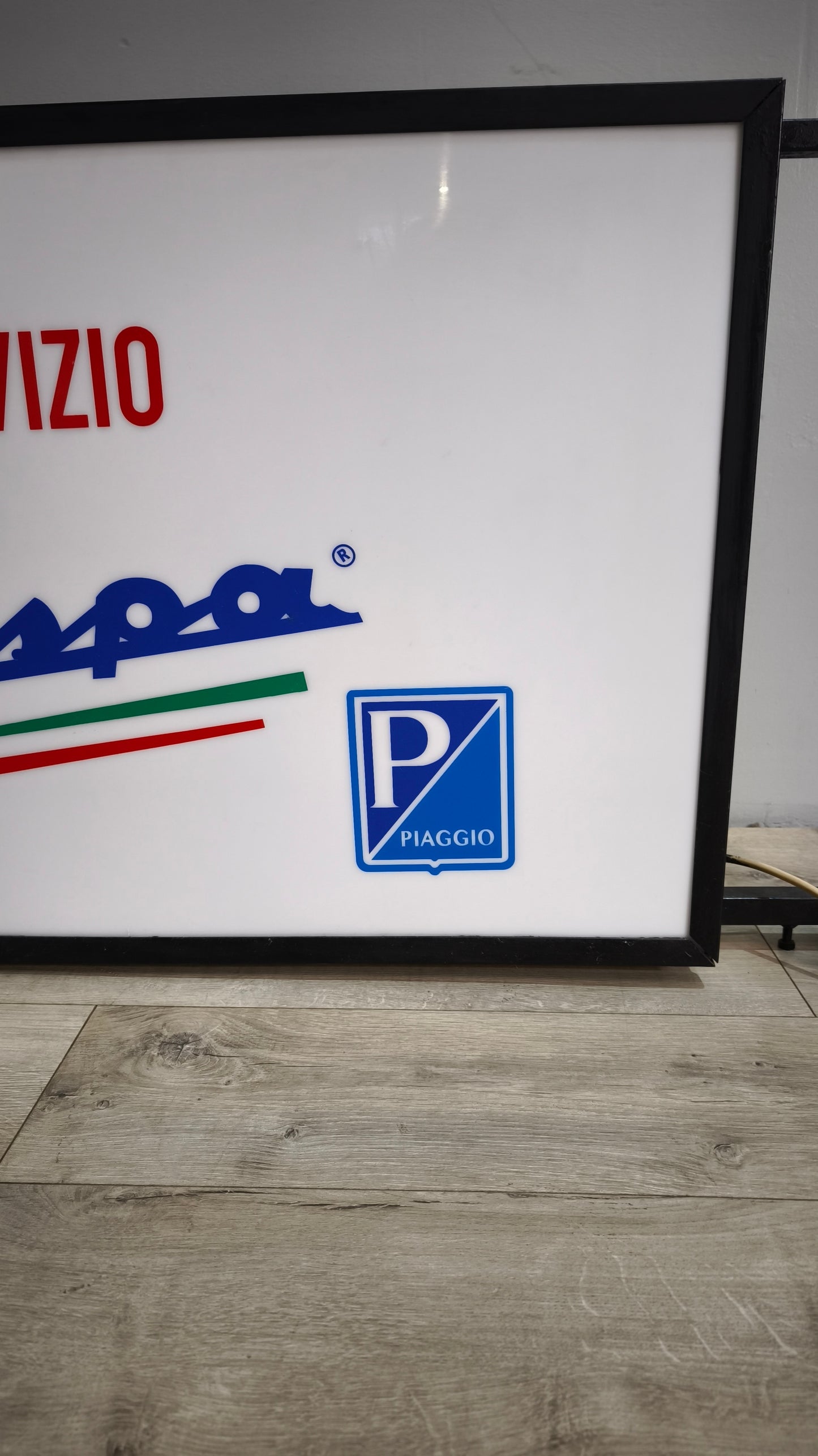 88959 Insegna luminosa bifacciale servizio Vespa, Piaggio