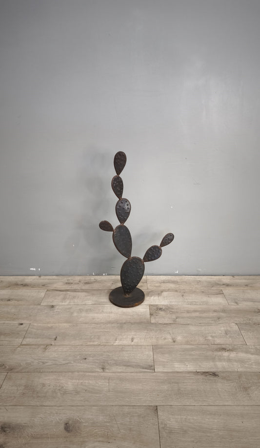 88961 Scultura fico d'India in metallo