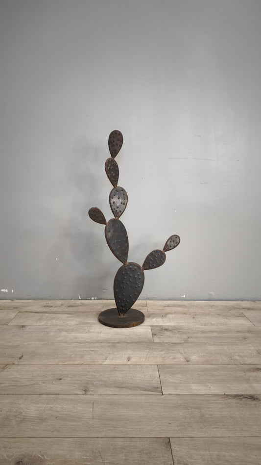 88961 Scultura fico d'India in metallo