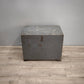 88992 Baule a cassa in legno dipinto grigio