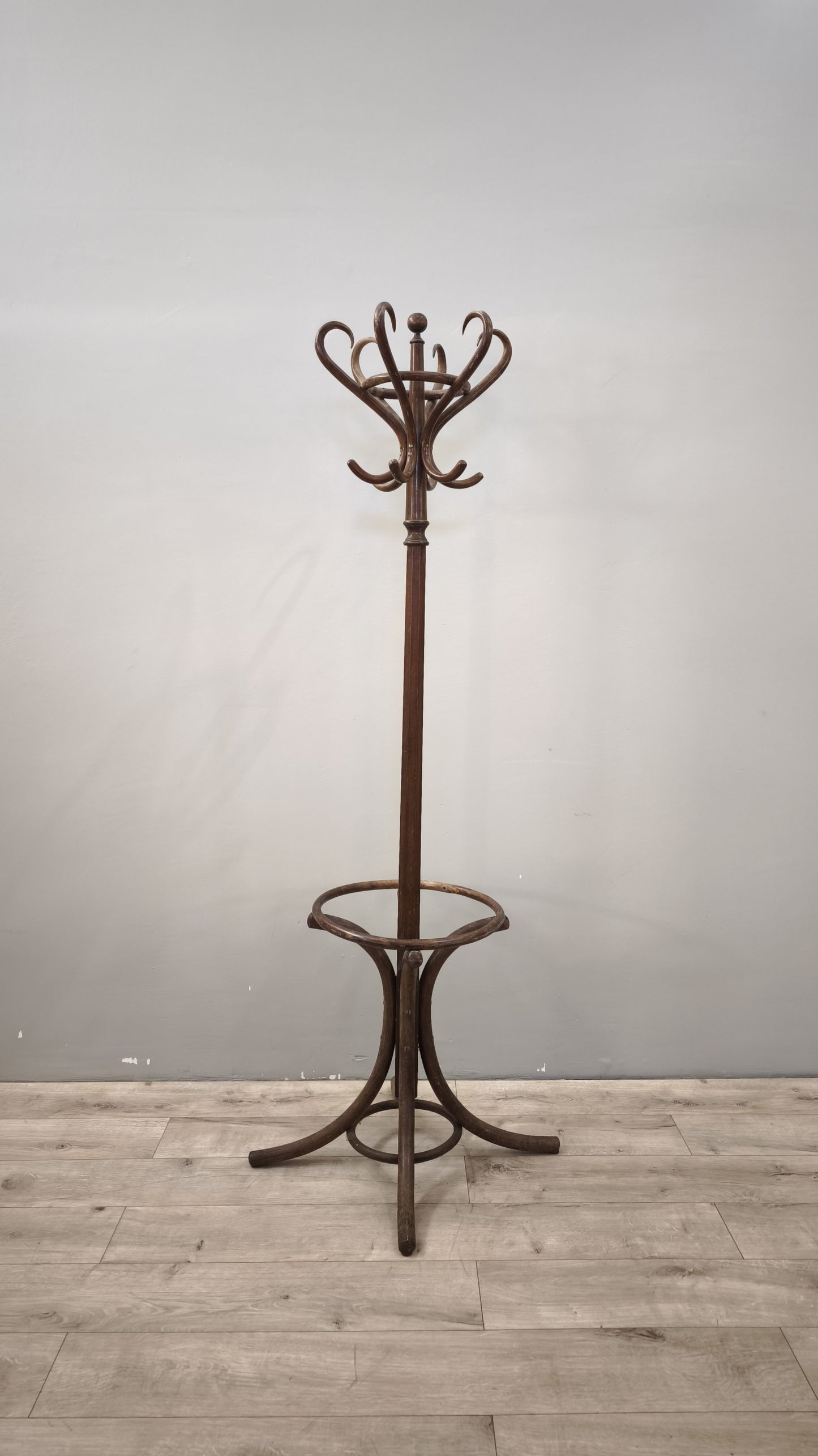 89123 Appendiabiti a piantana stile Thonet con porta ombrelli