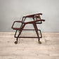 89133 Carrello vintage in legno e vetro