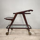 89133 Carrello vintage in legno e vetro