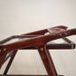 89133 Carrello vintage in legno e vetro