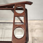 89133 Carrello vintage in legno e vetro