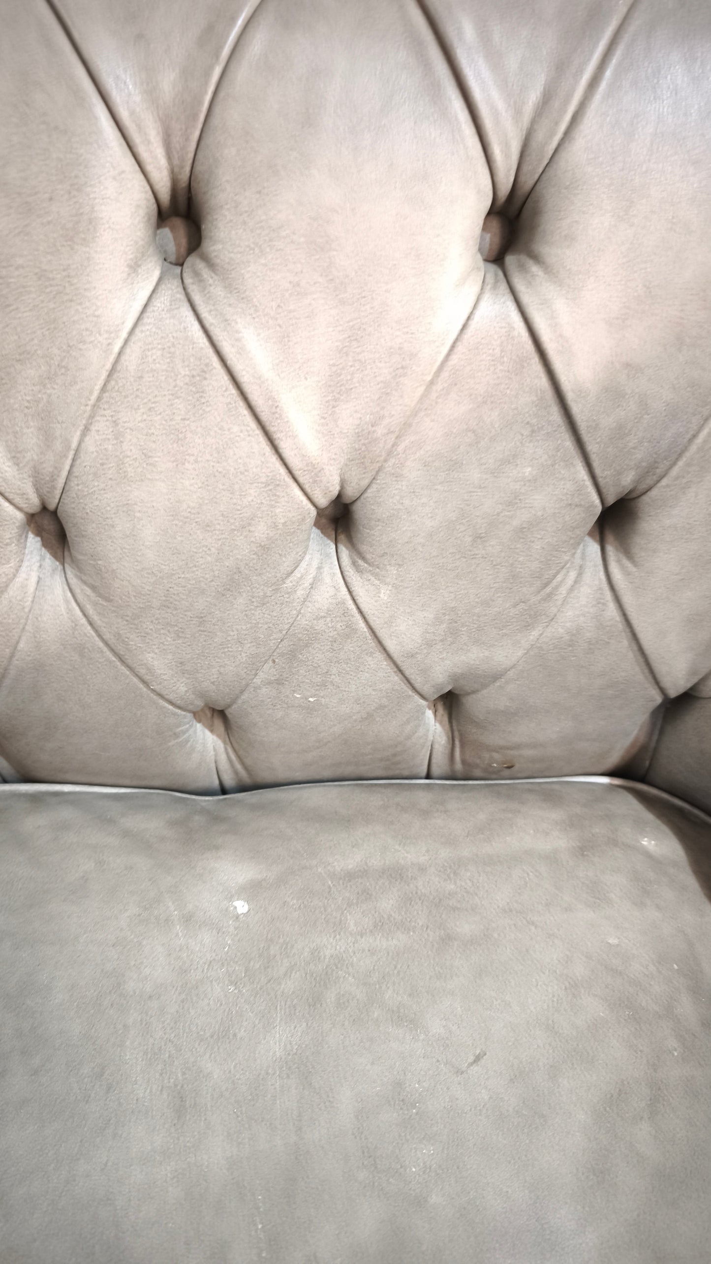 89142 Divano Chester grigio due posti in pelle