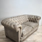 89142 Divano Chester grigio due posti in pelle