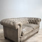 89142 Divano Chester grigio due posti in pelle