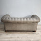 89142 Divano Chester grigio due posti in pelle