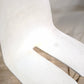 89141 Sgabello Ray-Chair con struttura in metallo e seduta in plastica bianca