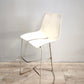 89141 Sgabello Ray-Chair con struttura in metallo e seduta in plastica bianca